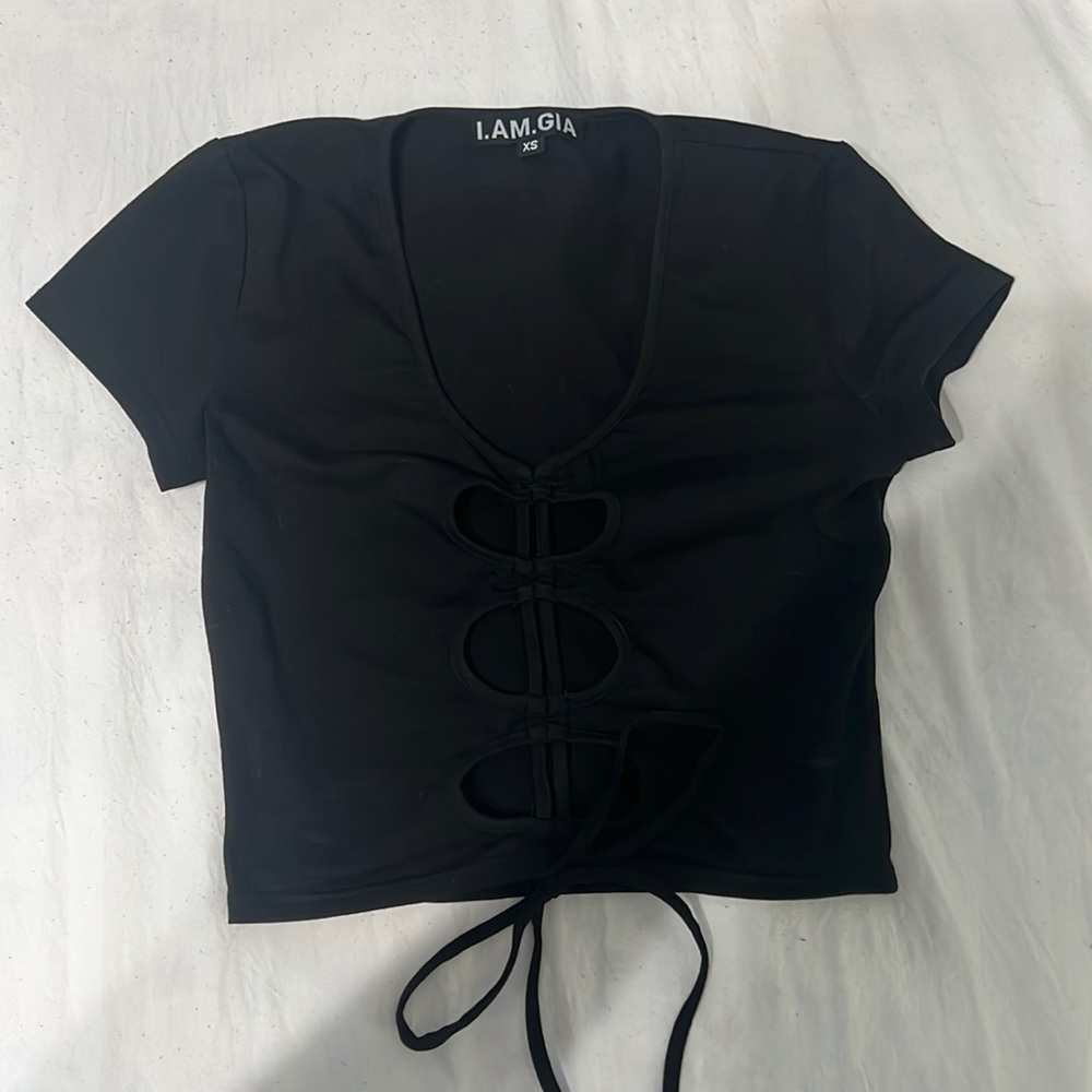 I.AM.GIA Black Crop Top